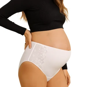 Slip Premaman Vita Alta in Tulle Ricamato