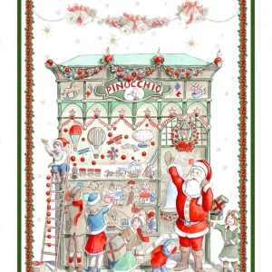 Canovaccio in Lino Tessitura Toscana Telerie Christmas Shopping - Verde