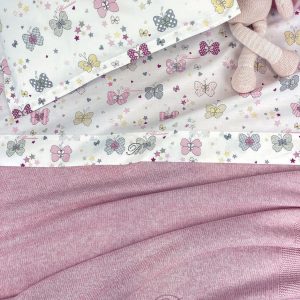 Lenzuola 3 pezzi Blumarine Baby Culla / Lettino art Farfalle