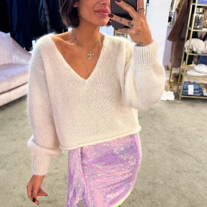 Gonna lilla con paillettes e fusciacca