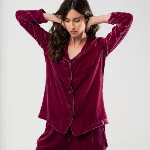 Giacca in Velluto di Seta Lampone