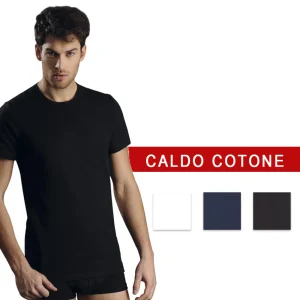 T-shirt maglia girocollo Uomo caldo cotone Kissimo WM 400