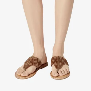 Infradito Rombi Marrone Oro Bikini Mi.Ma