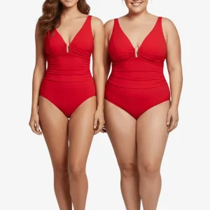 Intero Roidal Scollo Profondo Rosso Accessorio Metallico