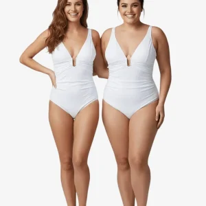 Intero Roidal Scollo Profondo Bianco Accessorio Metallico