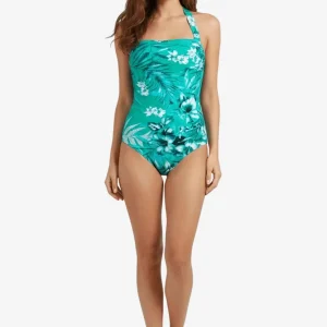 Intero Roidal Bustier Fiori Acqua Drappeggiato