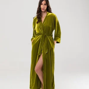 Kimono in Velluto di Seta Verde