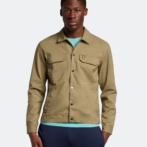 Camicia Overshirt Lyle&Scott Beige da Uomo