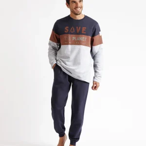 Pigiama Uomo Admas 60302 felpato terminato