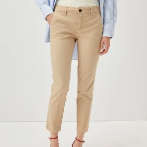 Pantaloni Chino Flow Roy Roger's Beige da Donna