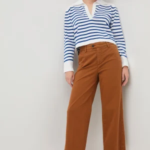 Pantalone Lais Cut in Gabardina Roy Roger's Marroni da Donna