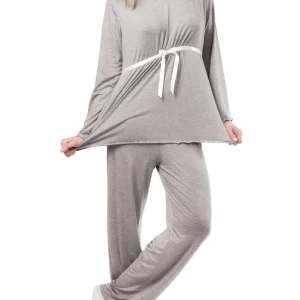 Pigiama due pezzi gravidanza Grigio