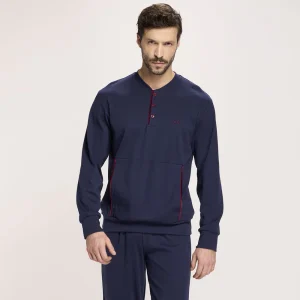 Pigiama Uomo Liu jo Caldo Cotone - DL524 2526 Blu