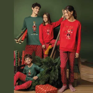 Pigiama Natalizio Family coordinato Uomo Donna Bimbo Bimba schiaccianoci
