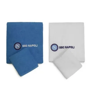 Set Asciugamani SSC Napoli 1+1 viso e ospite Spugna Di Cotone