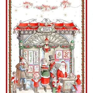 canovaccio in Lino Tessitura Toscana Telerie Christmas Shopping - Rosso