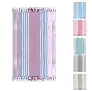 Telo Mare Fouta cotone rigato multicolor - Cavalieri Piazza pitti