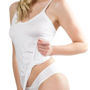 Top allattamento Bamboo Bianco