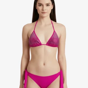 Bikini Triangolo Donna Vista Mare Strass Verde Mare