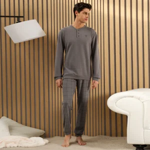 Pigiama Uomo invernale Punto Milano kissimo 15017 grigio