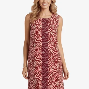 Abito Corto Bikini Mi.Ma Stampa Zebrata Bordeaux Beige